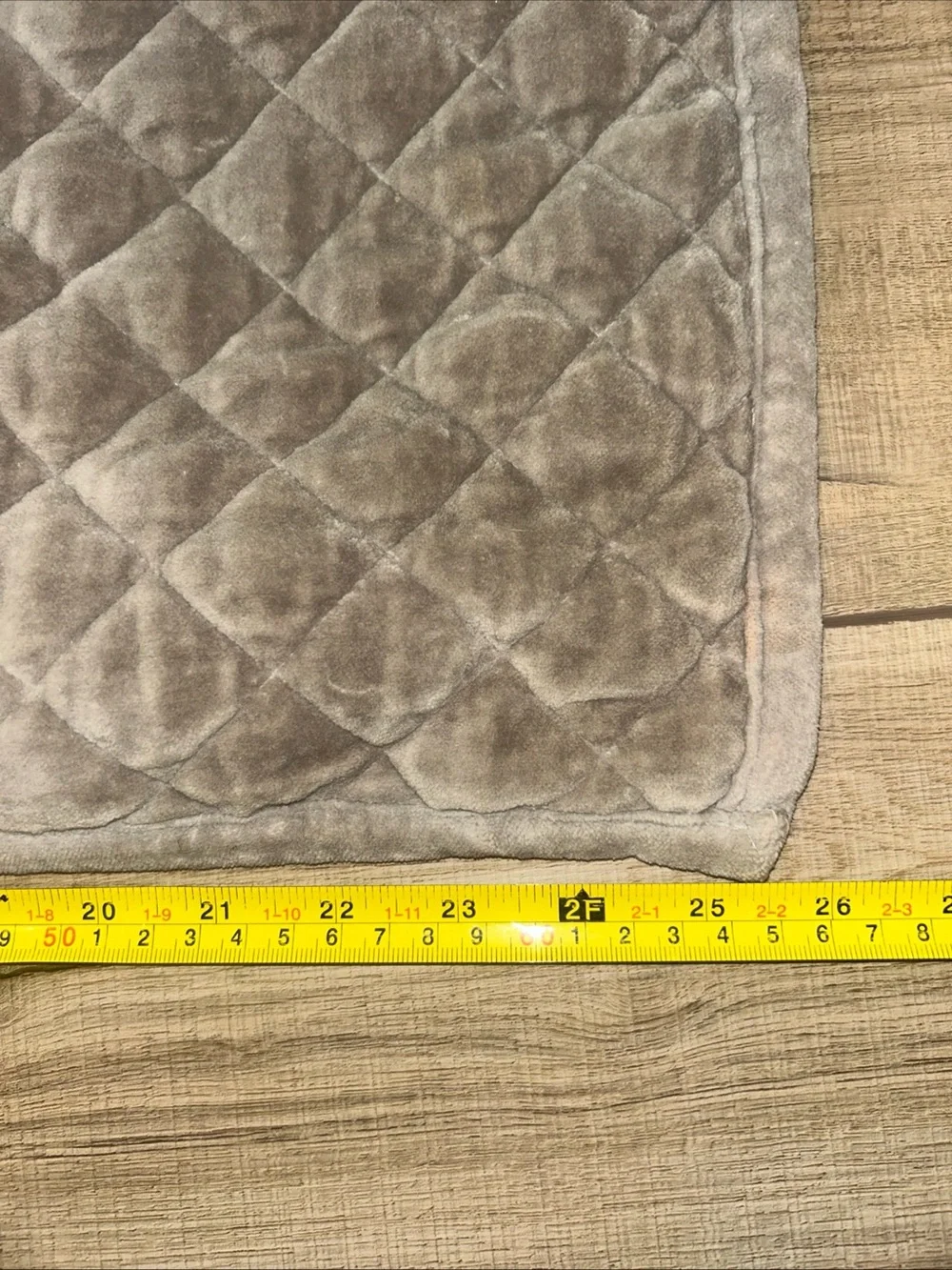 Restoration Hardware Square Quilted Velvet Pillow Sham Gray  25x25 Replacement